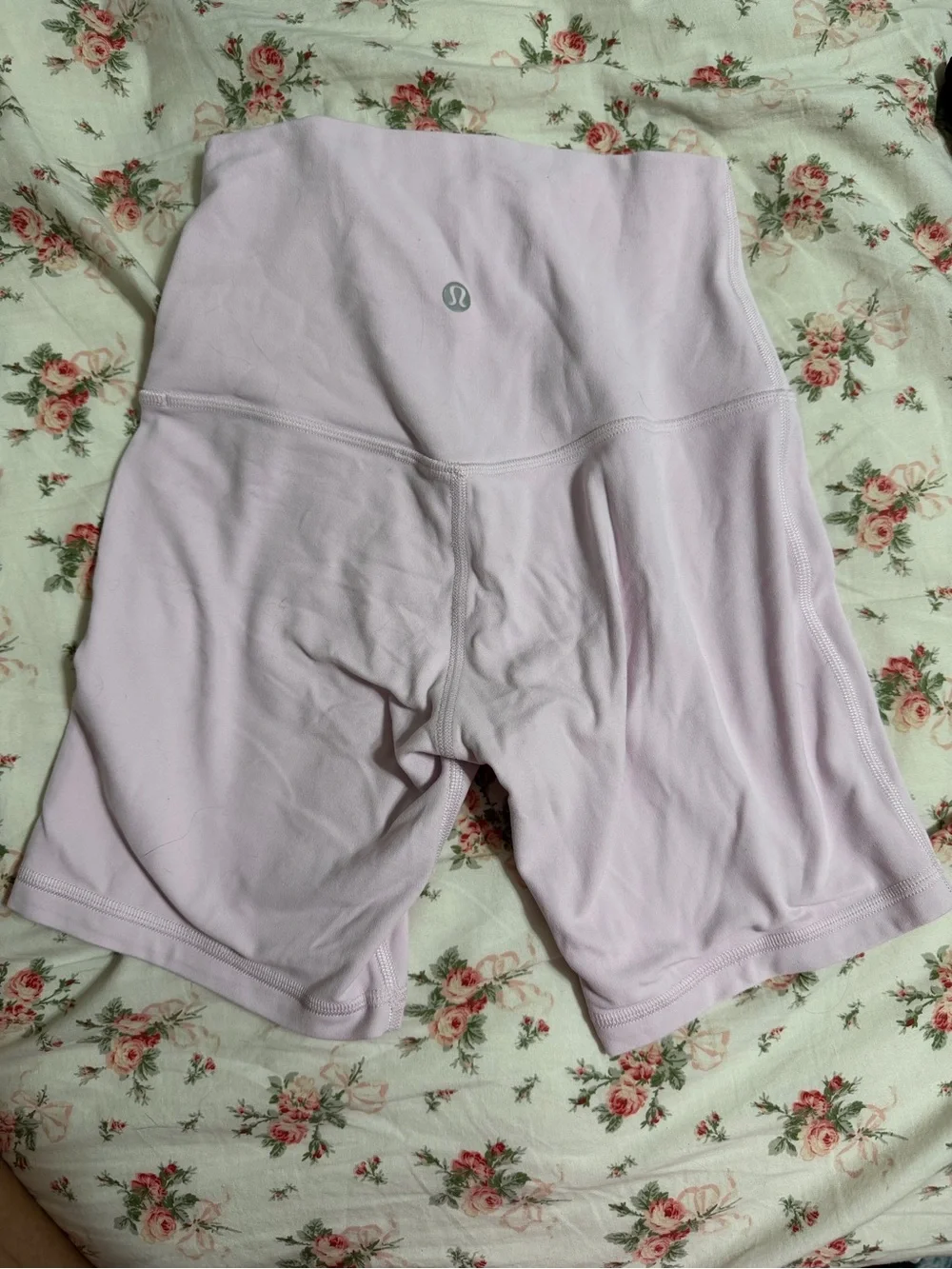 High-Waist Align Pink Lavender Bike Shorts - Women's Activewear